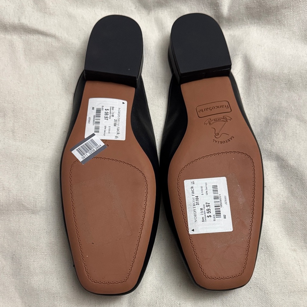 Franco Sarto Black Leather Slip-On Mule - Picture 4 of 4